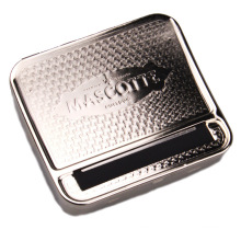 New 70mm wave pattern silver manual stainless steel metal cigarette case